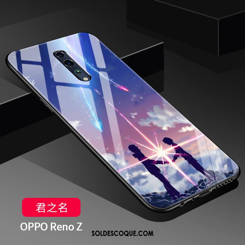 Coque Oppo Reno Z Membrane Incassable Ornements Suspendus Tempérer Miroir Housse Pas Cher