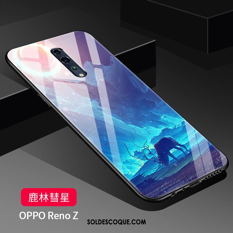 Coque Oppo Reno Z Membrane Incassable Ornements Suspendus Tempérer Miroir Housse Pas Cher