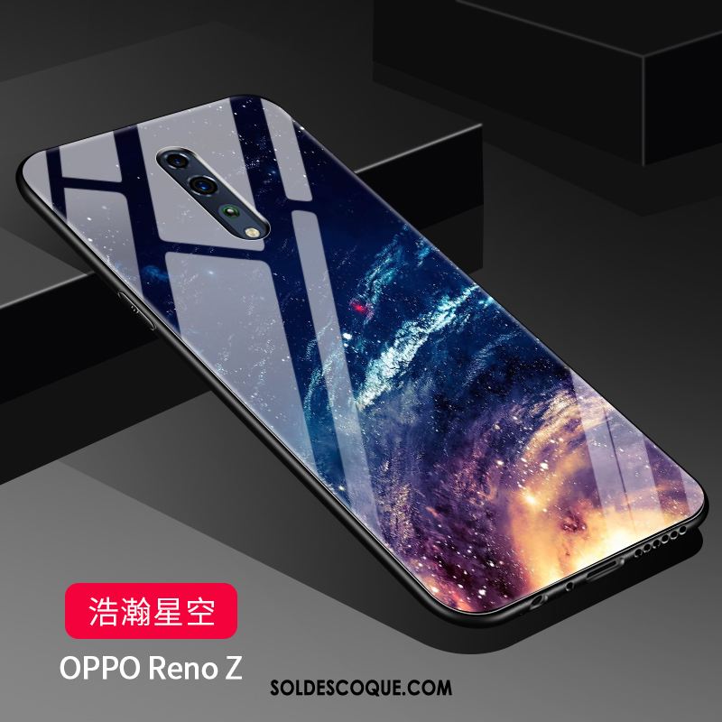 Coque Oppo Reno Z Membrane Incassable Ornements Suspendus Tempérer Miroir Housse Pas Cher