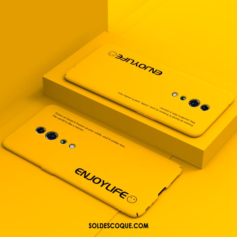 Coque Oppo Reno Z Net Rouge Difficile Jaune Délavé En Daim Tout Compris Housse En Ligne