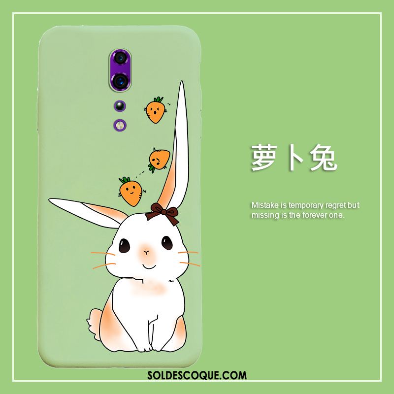 Coque Oppo Reno Z Net Rouge Lapin Tendance Fluide Doux Étudiant Pas Cher