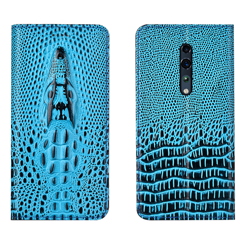 Coque Oppo Reno Z Noir Protection Crocodile Incassable Étui En Vente