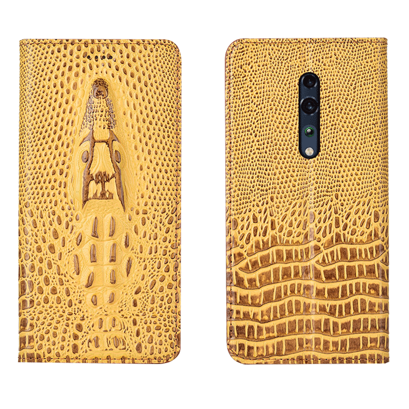 Coque Oppo Reno Z Noir Protection Crocodile Incassable Étui En Vente