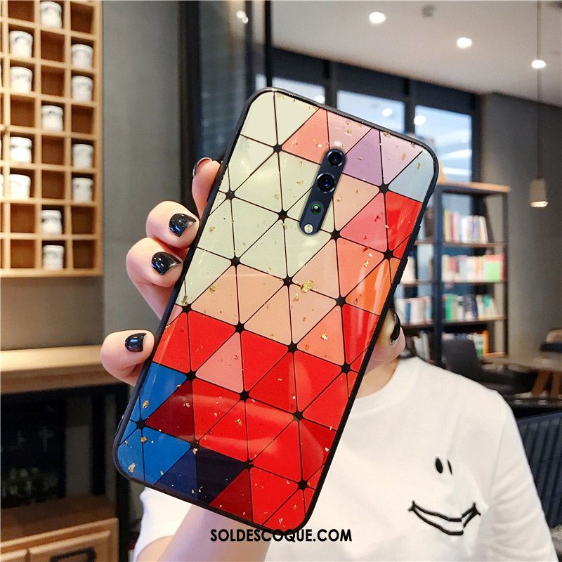 Coque Oppo Reno Z Silicone Net Rouge Modèle Fleurie Étui Fluide Doux Housse En Vente