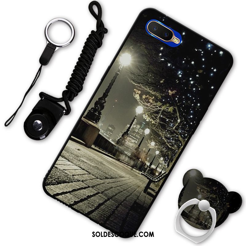 Coque Oppo Rx17 Neo Téléphone Portable Fluide Doux Noir Incassable Housse Soldes