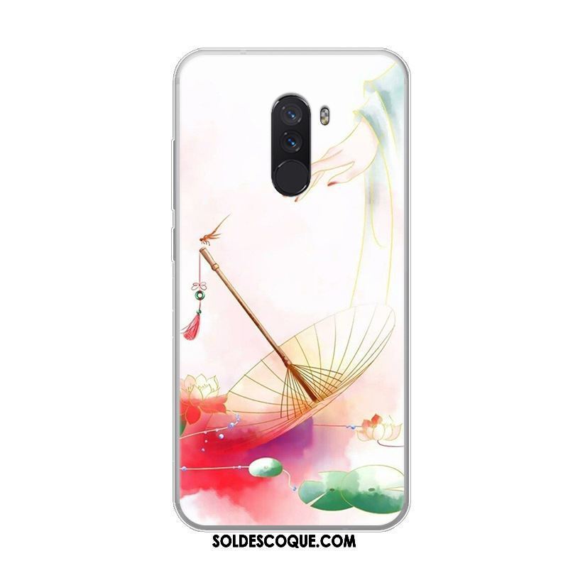 Coque Pocophone F1 Bleu Incassable Créatif Étui Fluide Doux France