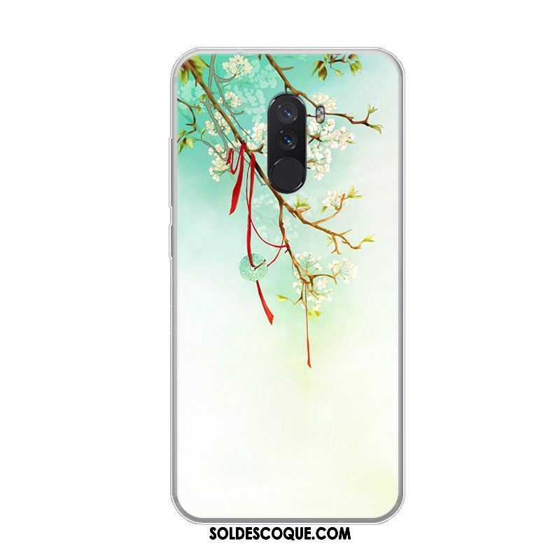 Coque Pocophone F1 Bleu Incassable Créatif Étui Fluide Doux France