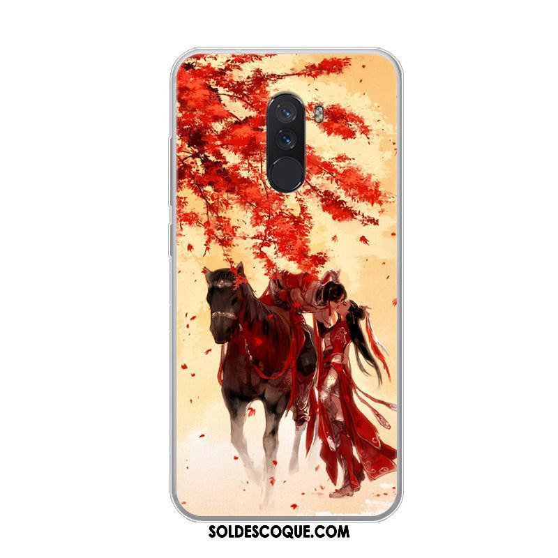 Coque Pocophone F1 Bleu Incassable Créatif Étui Fluide Doux France