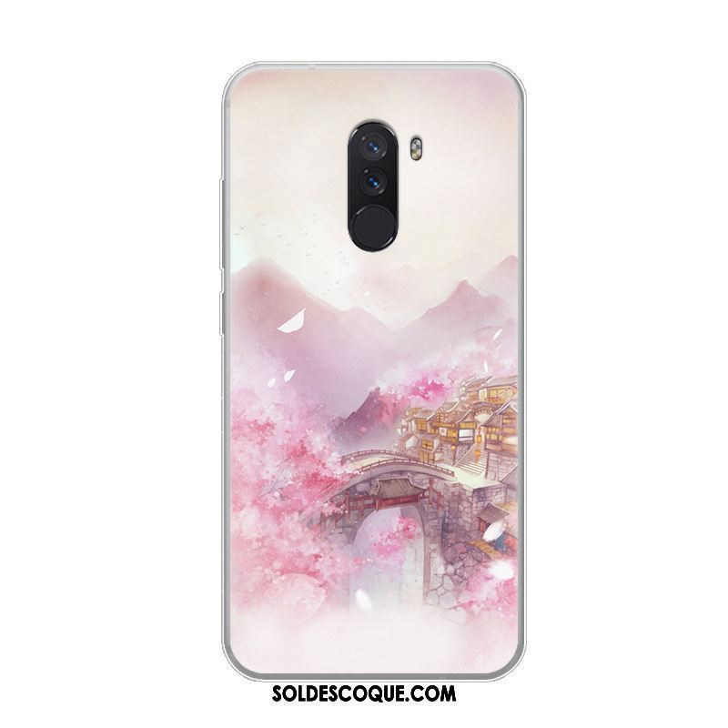 Coque Pocophone F1 Bleu Incassable Créatif Étui Fluide Doux France