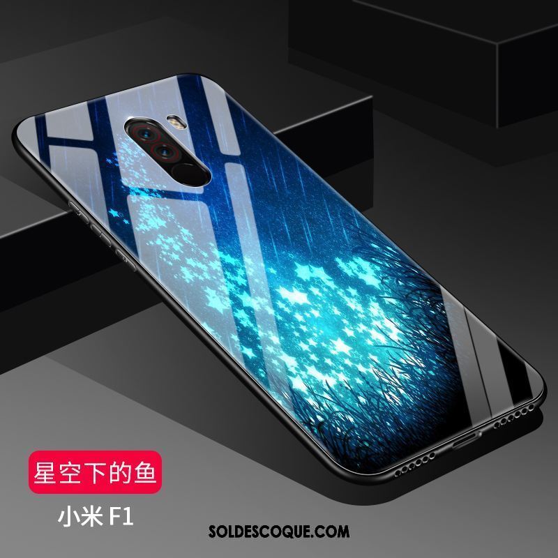 Coque Pocophone F1 Bleu Personnalité Incassable Nouveau Créatif En Ligne