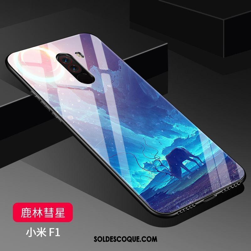 Coque Pocophone F1 Bleu Personnalité Incassable Nouveau Créatif En Ligne