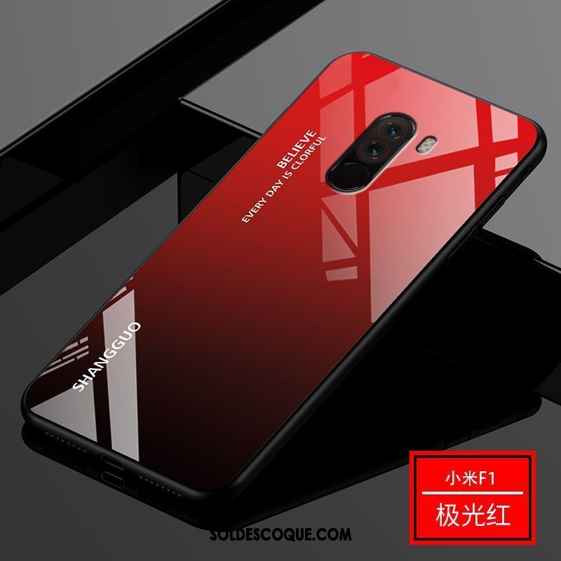 Coque Pocophone F1 Difficile Étui Dégradé Légère Silicone Soldes