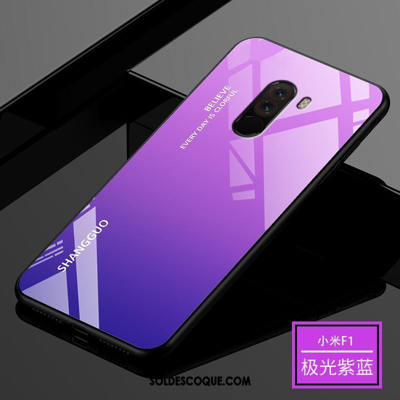 Coque Pocophone F1 Difficile Étui Dégradé Légère Silicone Soldes