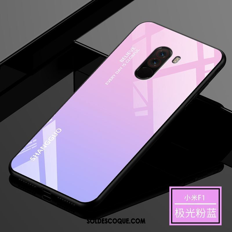 Coque Pocophone F1 Difficile Étui Dégradé Légère Silicone Soldes