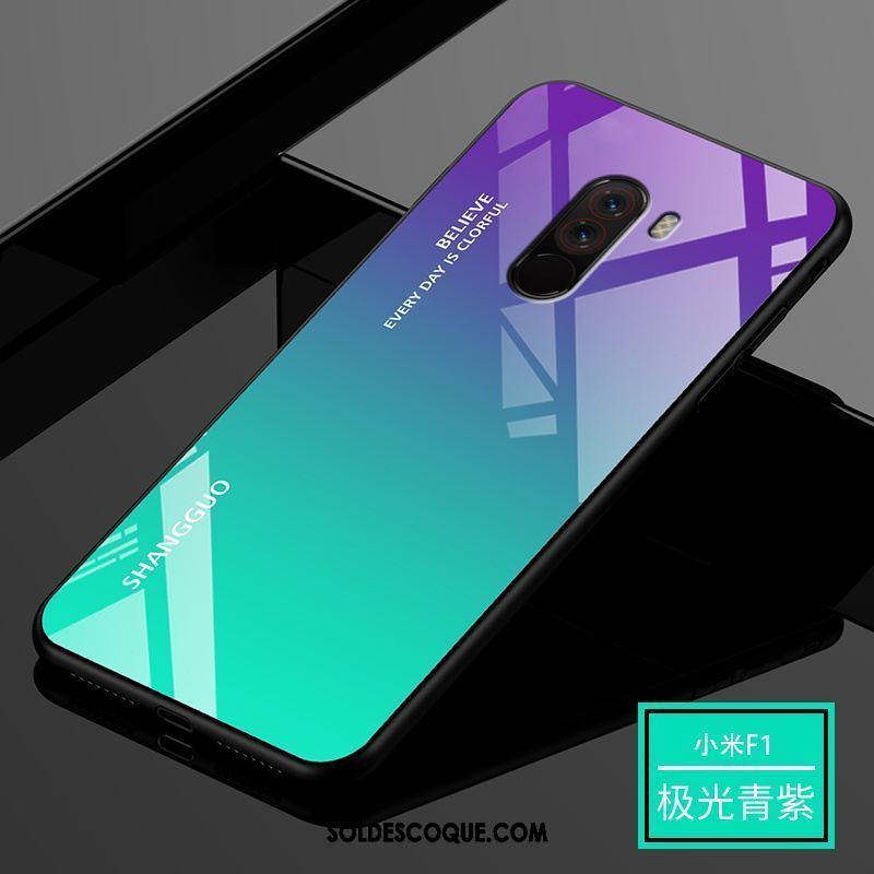 Coque Pocophone F1 Difficile Étui Dégradé Légère Silicone Soldes