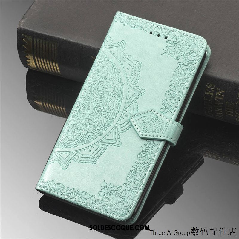 Coque Pocophone F1 Gaufrage Téléphone Portable Tout Compris Étui En Cuir Bleu Housse France