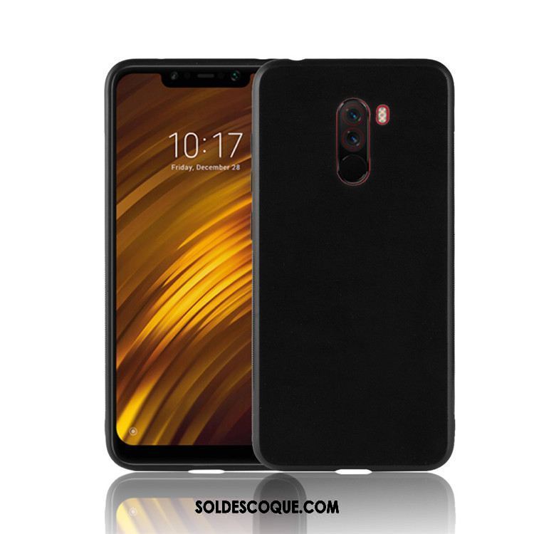 Coque Pocophone F1 Gris Protection Fluide Doux Étui Velours Pas Cher