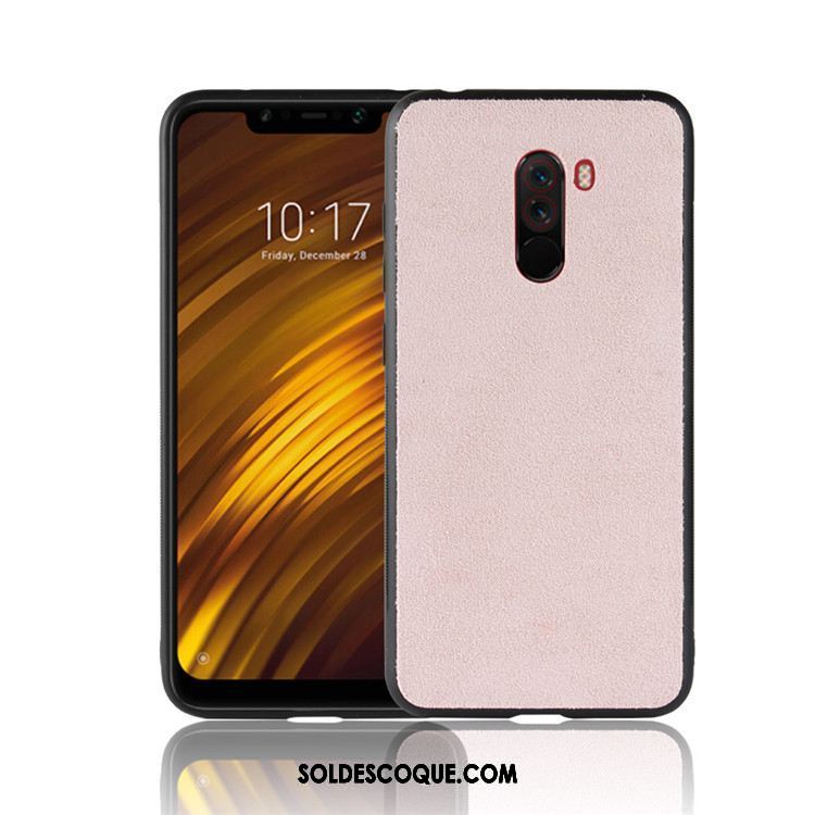 Coque Pocophone F1 Gris Protection Fluide Doux Étui Velours Pas Cher