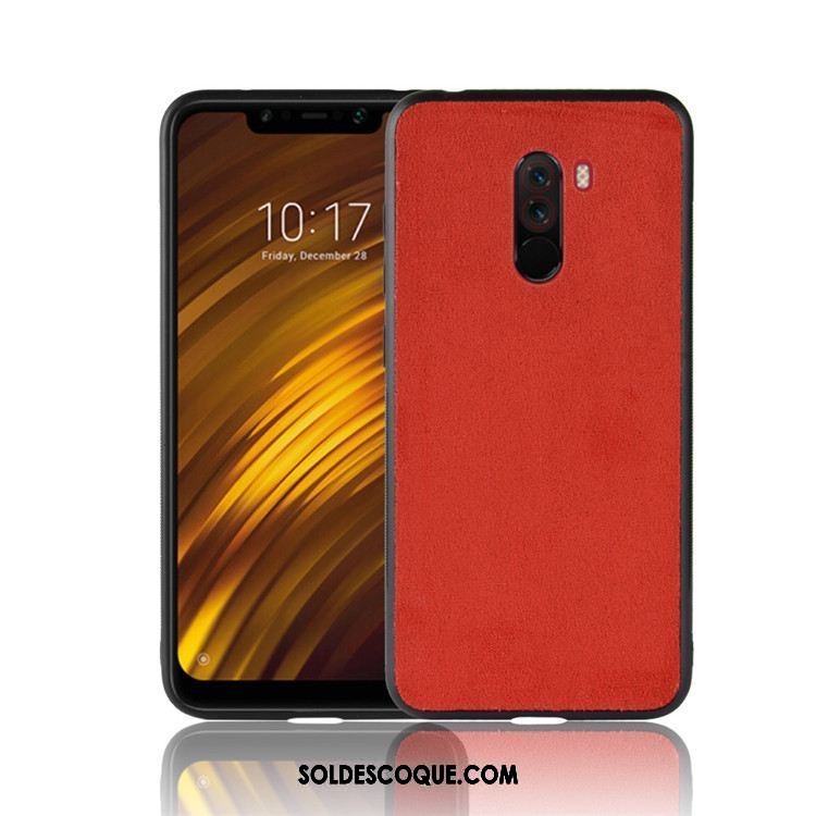 Coque Pocophone F1 Gris Protection Fluide Doux Étui Velours Pas Cher