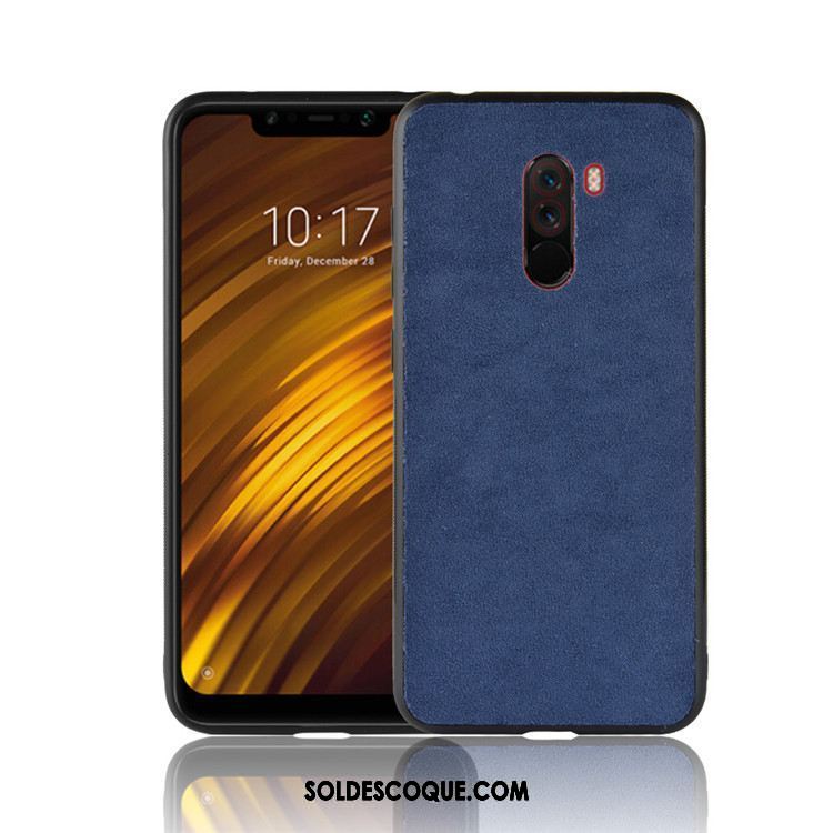 Coque Pocophone F1 Gris Protection Fluide Doux Étui Velours Pas Cher