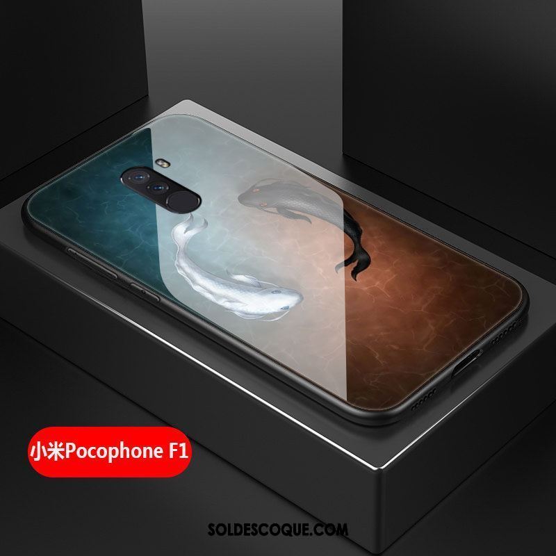 Coque Pocophone F1 Incassable Difficile Silicone Tout Compris Noir Soldes