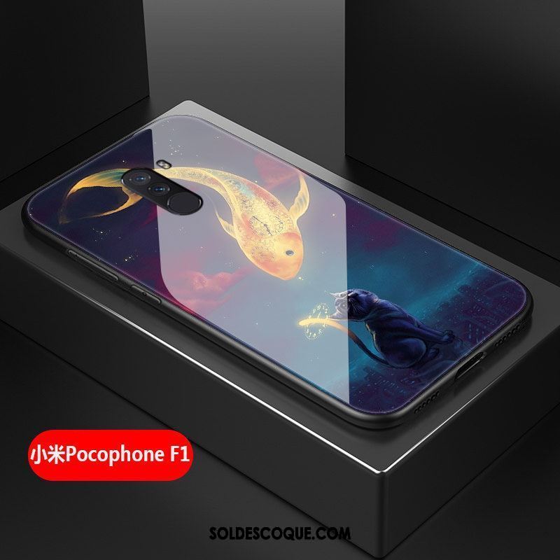 Coque Pocophone F1 Incassable Difficile Silicone Tout Compris Noir Soldes