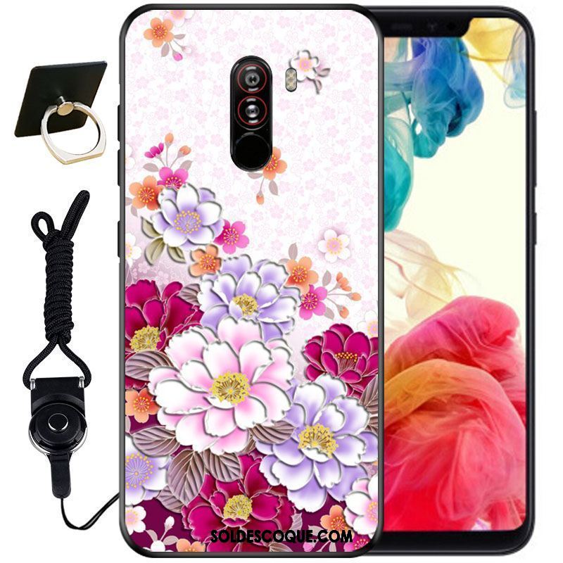 Coque Pocophone F1 Incassable Encre Vintage Mignonne Protection En Ligne