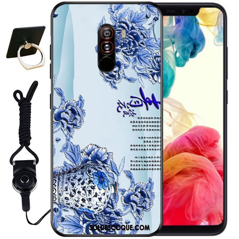 Coque Pocophone F1 Incassable Encre Vintage Mignonne Protection En Ligne