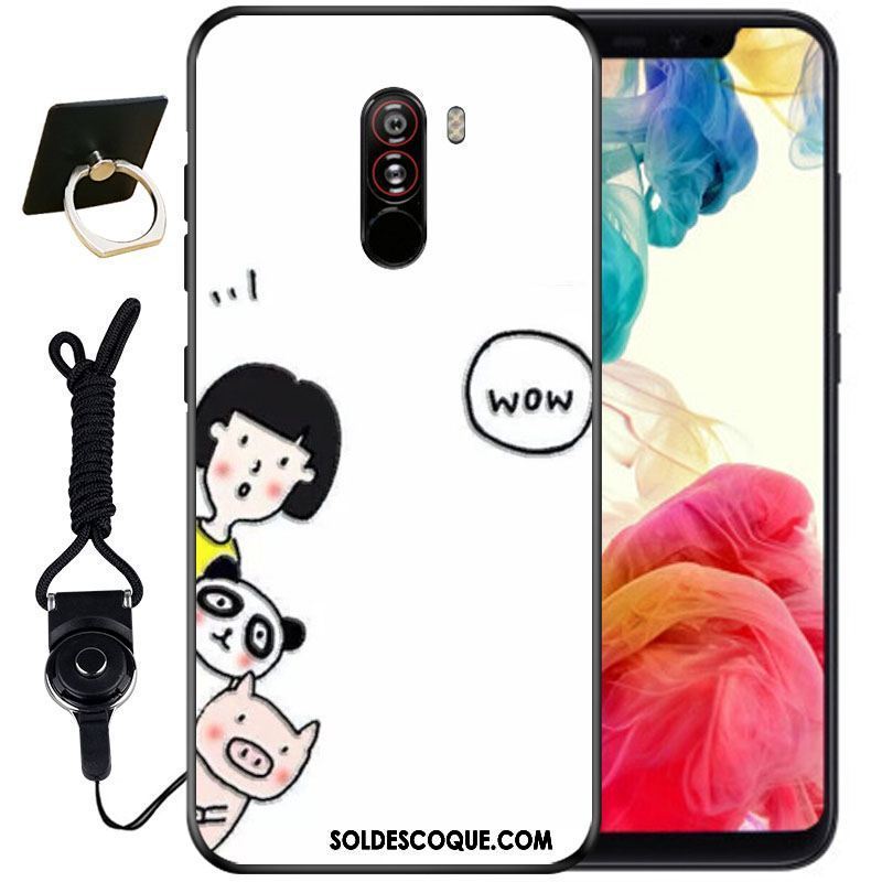 Coque Pocophone F1 Incassable Encre Vintage Mignonne Protection En Ligne