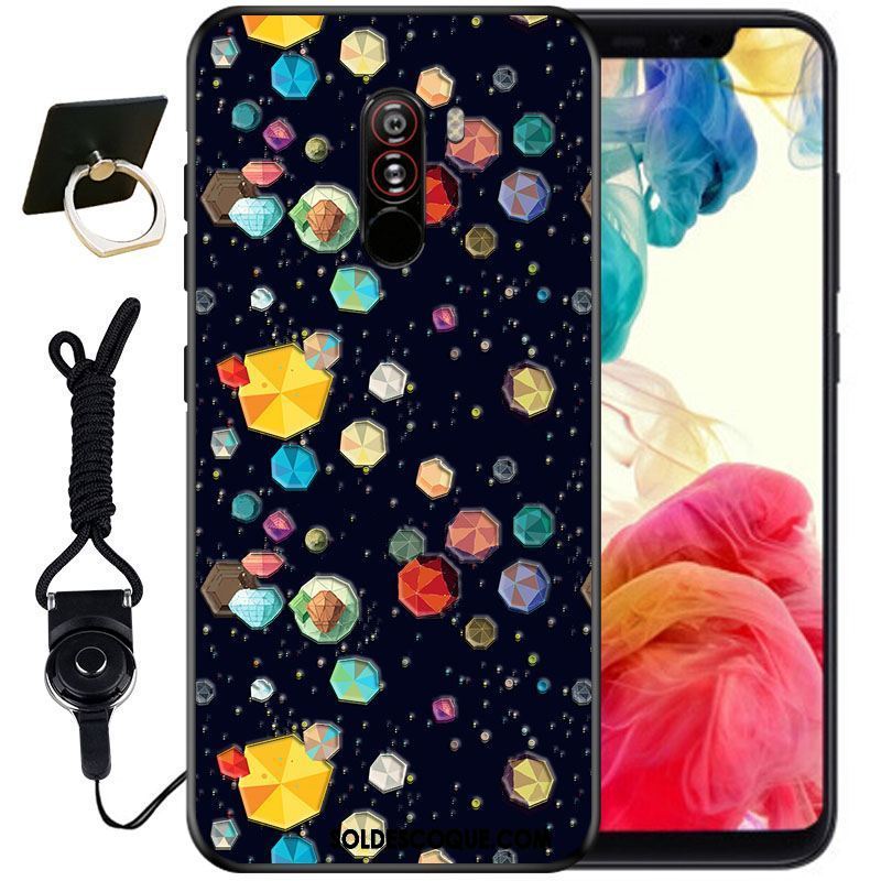 Coque Pocophone F1 Incassable Encre Vintage Mignonne Protection En Ligne