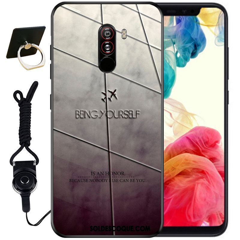 Coque Pocophone F1 Incassable Encre Vintage Mignonne Protection En Ligne