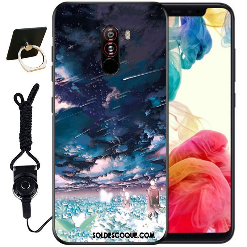 Coque Pocophone F1 Incassable Encre Vintage Mignonne Protection En Ligne