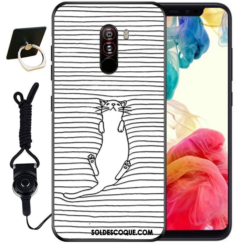 Coque Pocophone F1 Incassable Encre Vintage Mignonne Protection En Ligne