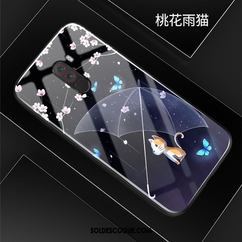 Coque Pocophone F1 Protection Téléphone Portable Violet Dessin Animé Petit Pas Cher