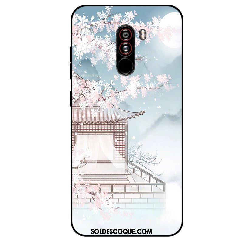 Coque Pocophone F1 Rose Silicone Fluide Doux Petit Tout Compris Housse Pas Cher