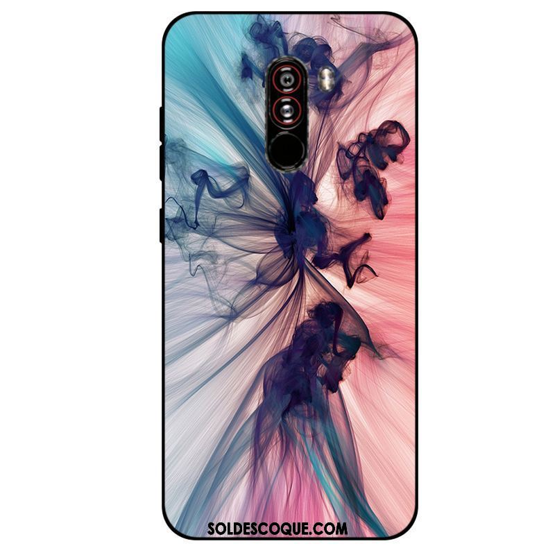 Coque Pocophone F1 Rose Silicone Fluide Doux Petit Tout Compris Housse Pas Cher