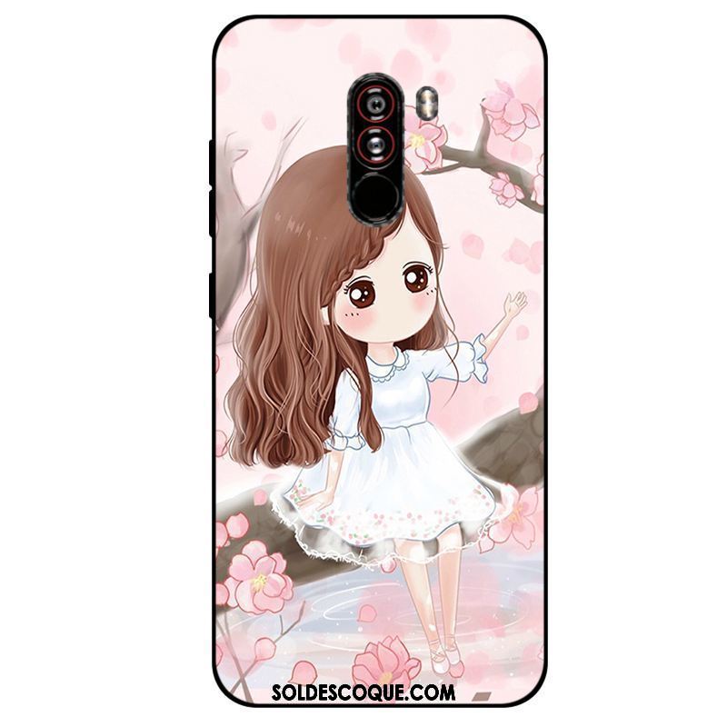 Coque Pocophone F1 Rose Silicone Fluide Doux Petit Tout Compris Housse Pas Cher