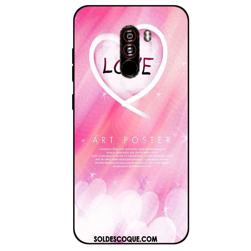 Coque Pocophone F1 Rose Silicone Fluide Doux Petit Tout Compris Housse Pas Cher