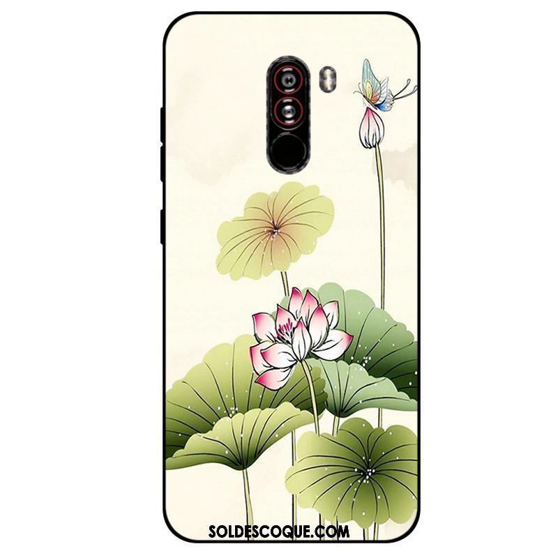 Coque Pocophone F1 Rose Silicone Fluide Doux Petit Tout Compris Housse Pas Cher