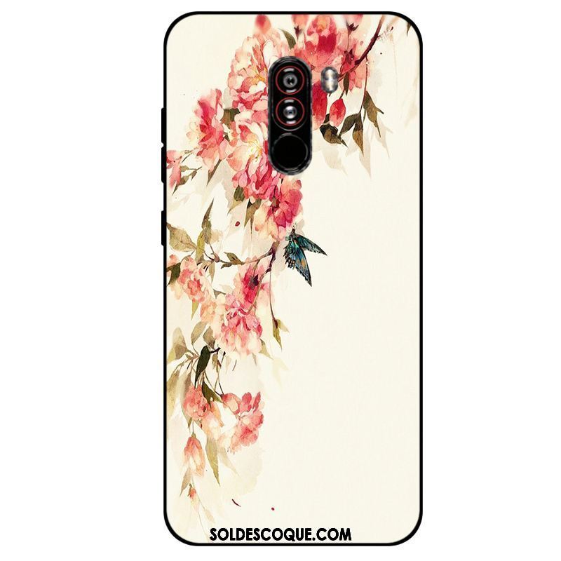 Coque Pocophone F1 Rose Silicone Fluide Doux Petit Tout Compris Housse Pas Cher