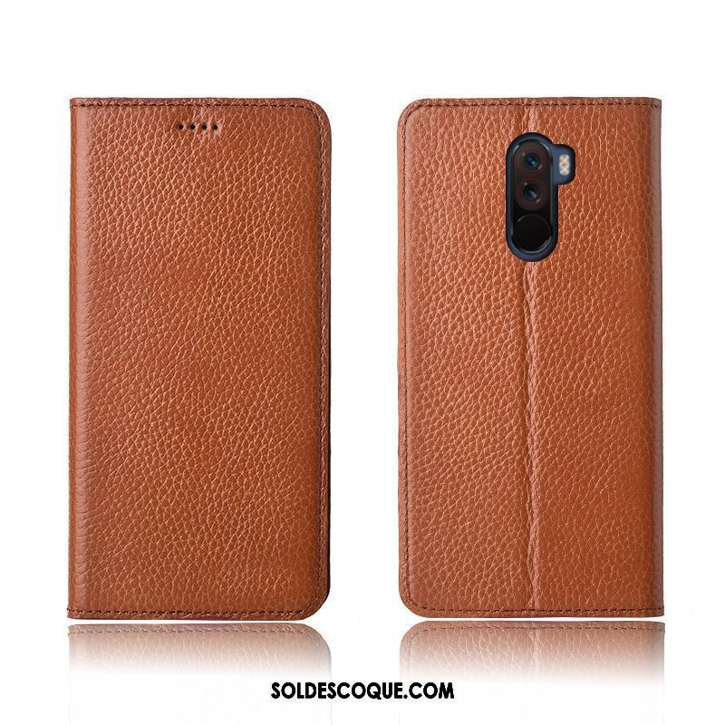 Coque Pocophone F1 Silicone Cuir Véritable Tout Compris Petit Nouveau Pas Cher