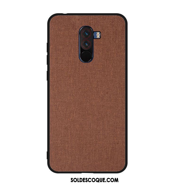 Coque Pocophone F1 Toile Protection Bleu Difficile Petit Soldes