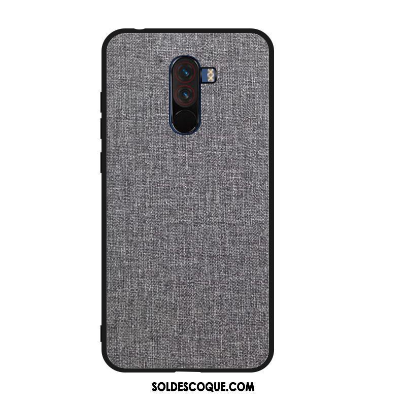 Coque Pocophone F1 Toile Protection Bleu Difficile Petit Soldes