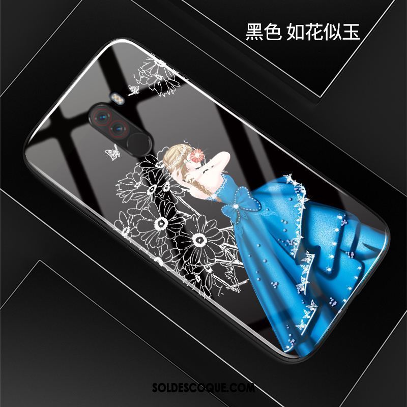 Coque Pocophone F1 Téléphone Portable Dessin Animé Verre Incassable Mode Soldes