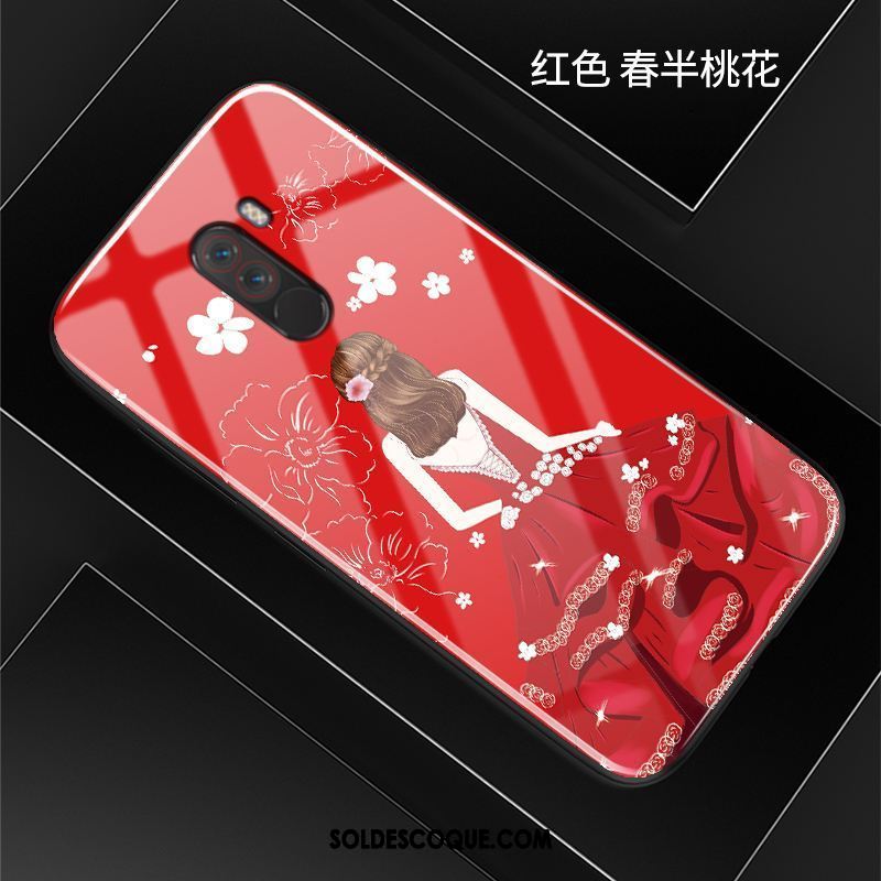 Coque Pocophone F1 Téléphone Portable Dessin Animé Verre Incassable Mode Soldes