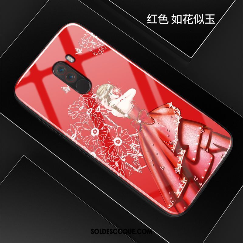 Coque Pocophone F1 Téléphone Portable Dessin Animé Verre Incassable Mode Soldes