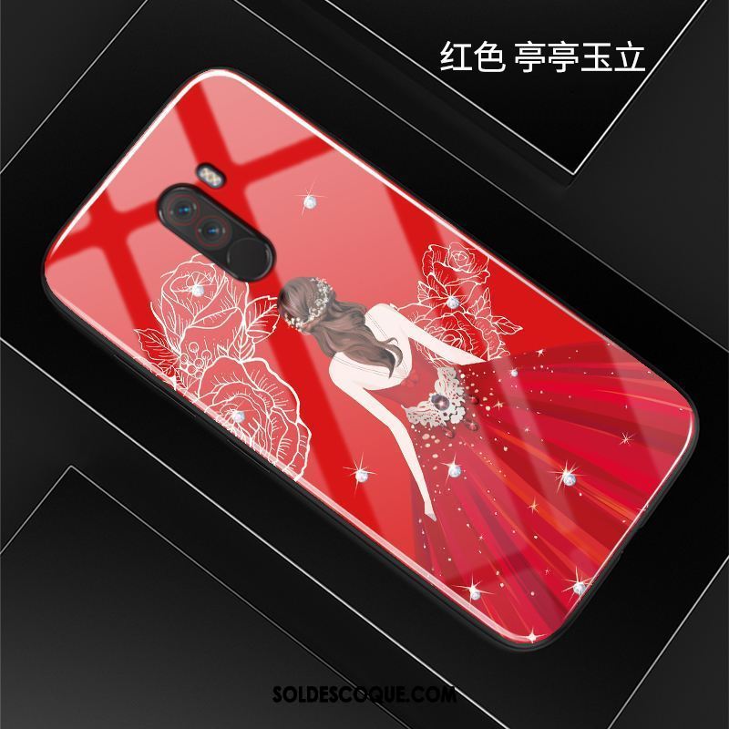 Coque Pocophone F1 Téléphone Portable Dessin Animé Verre Incassable Mode Soldes