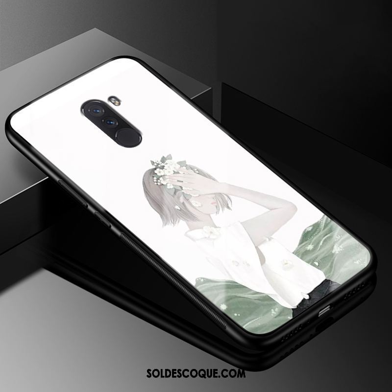 Coque Pocophone F1 Verre Trempé Incassable Rose Petit Simple En Ligne