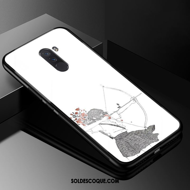 Coque Pocophone F1 Verre Trempé Incassable Rose Petit Simple En Ligne