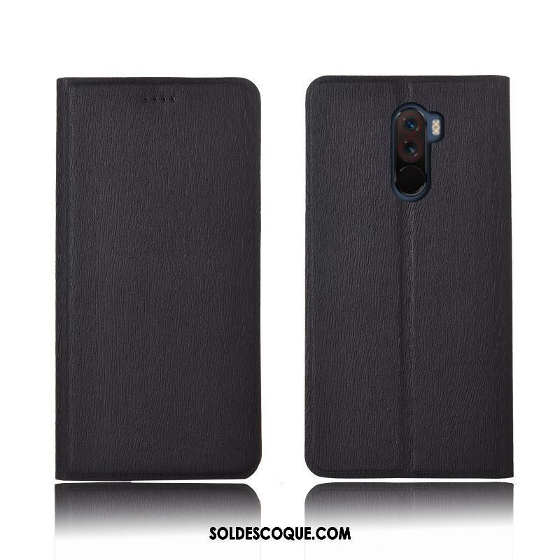 Coque Pocophone F1 Étui En Cuir Téléphone Portable Protection Petit Arbres Pas Cher